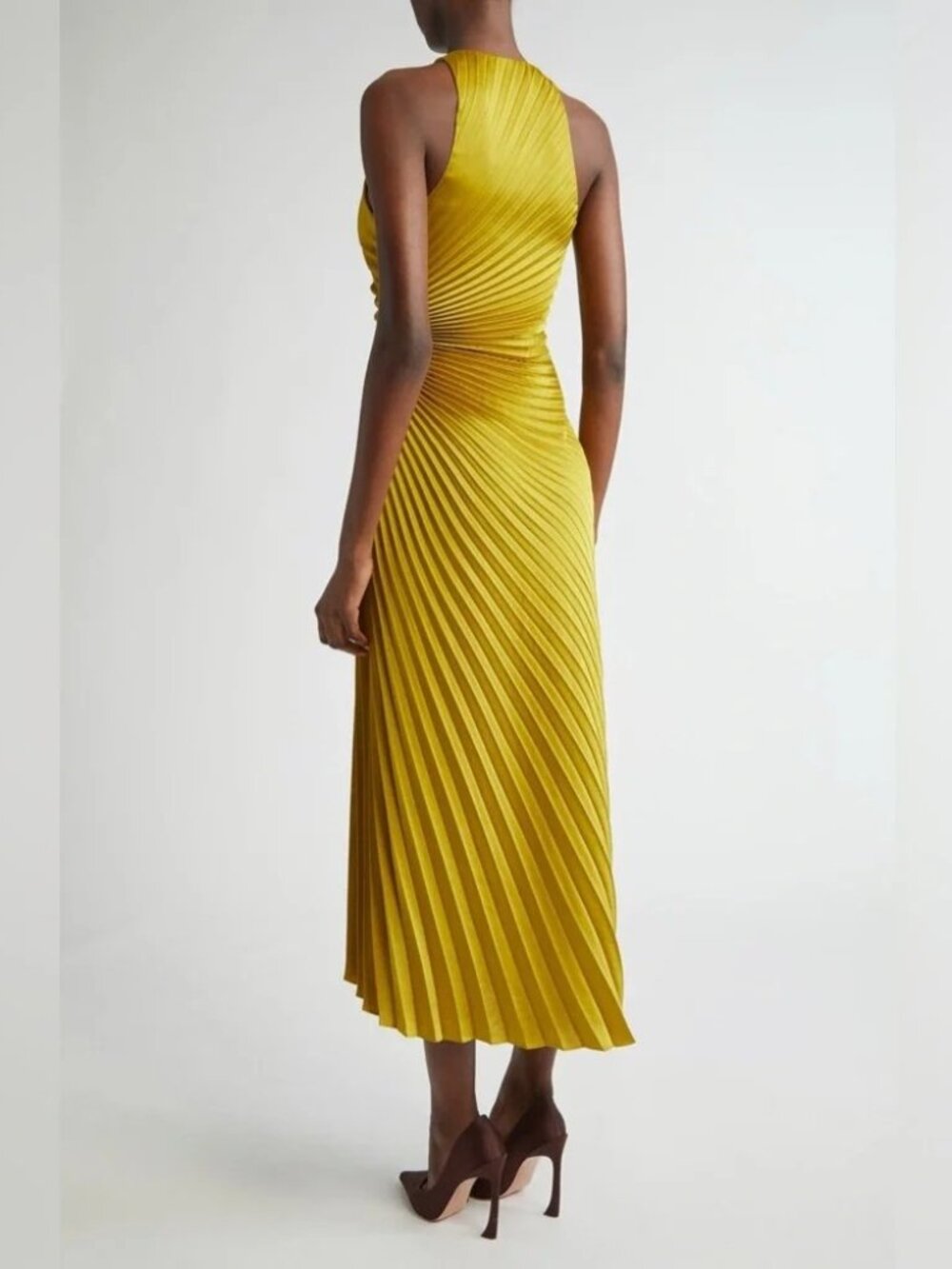 NEW A.L.C. Reagan Asymmetric Pleat Dress,  SIZE 2 - Picture 8 of 9